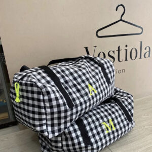 Bolsa viaje/fin de semana Vichy hecha a mano