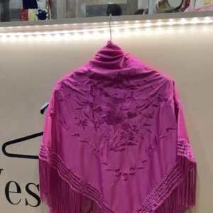 Mantón buganvilla bordado a juego