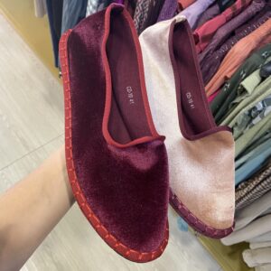 Bailarinas terciopelo BURDEOS ribete 22.50€