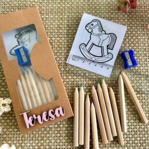 Estuche de lápices con dibujos para invitados niños de eventos
