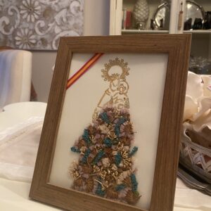 Cuadritos Virgen del Carmen faldón en flores