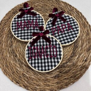 Mini bastidores bordados