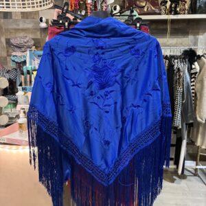 Mantón azul eléctrico bordado azul o colores ELEGIR POR PRIVADO 18,50€