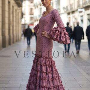 Vestido flamenca cancán tela canastero 235.50€